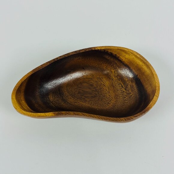 Baribocraft Canada 2 Wooden Bowls & Pear Shape Wooden Bowl Home Kitchen Decor - Picture 2 of 10